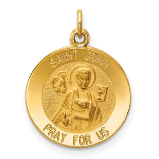 14k Saint John Medal Charm (Style XR399)
