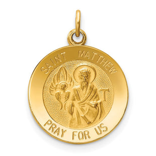 14k Saint Matthew Medal Charm (Style XR402)