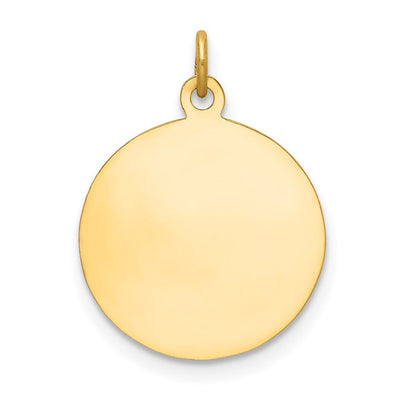 14K Saint Roch Medal Charm, 23 x 15mm