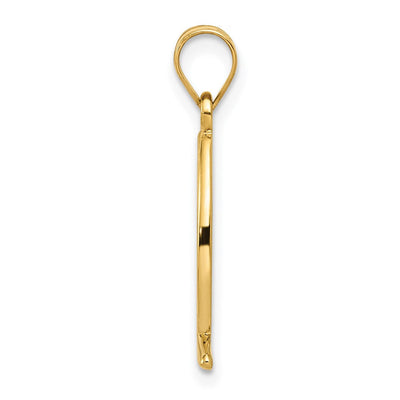 14K Ichthus Fish Pendant, 23 x 8mm