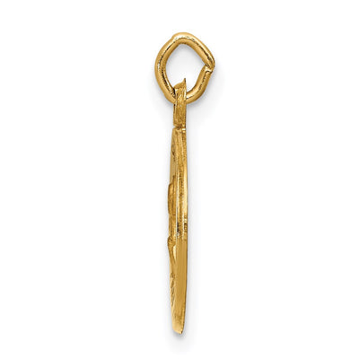 14K Saint Peter Medal Charm, 19 x 12mm