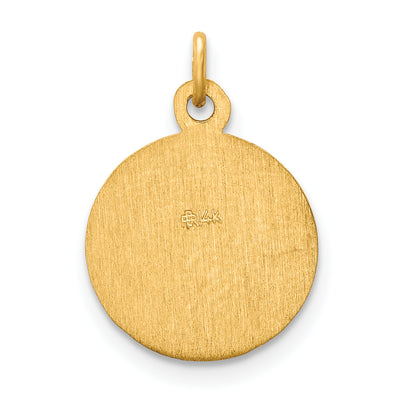 14K Saint Peter Medal Charm, 19 x 12mm