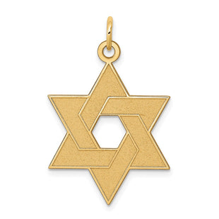 14K Laser Designed Star of David Pendant (Style XR986)