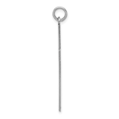 14K White Gold Laser Designed Cross Pendant, 39 x 22mm