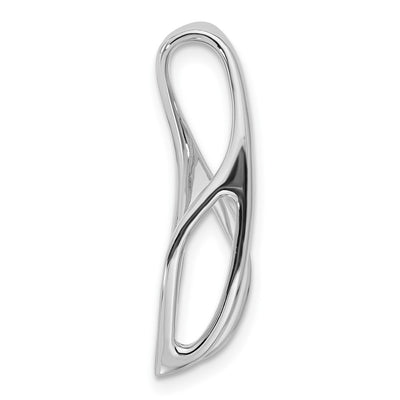 14K White Gold Peg-Set Diamond Slide Mounting Fits up to Regular/ Fancy or Reversible Omega, 28 x 10mm