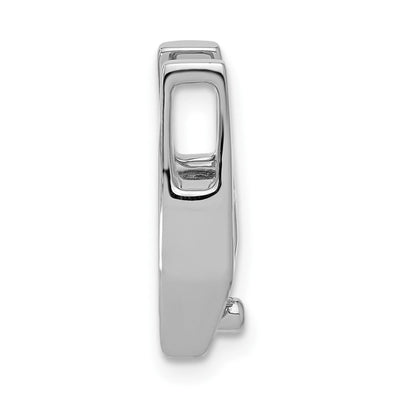 14K White Gold Holds Stone Slide Mounting Fits up to Regular/ Fancy or Reversible Omega, 16 x 10mm