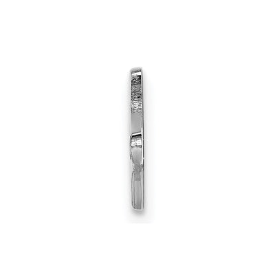Sterling Silver Rhodium-plated Medical ID Plate, 9 x 25mm