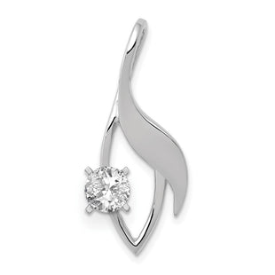14k White Gold Peg-Set Fancy Slide Mounting Fits up to Regular/ Fancy or Reversible Omega (Style XSW404)