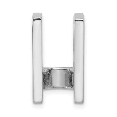 14K White Gold Holds Stone Slide Mounting Fits up to Regular/ Fancy or Reversible Omega, 24 x 12mm