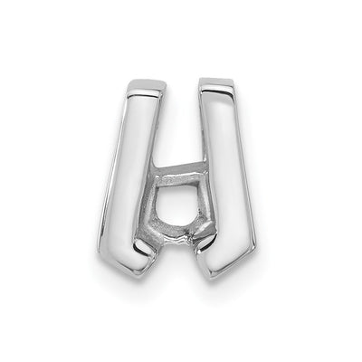 14K White Gold Holds Stone Slide Mounting Fits up to Regular/ Fancy or Reversible Omega, 11 x 8mm