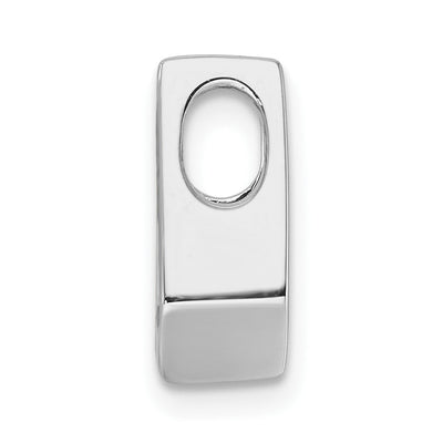 14K White Gold Holds Stone Slide Mounting Fits up to Regular/ Fancy or Reversible Omega, 15 x 10mm