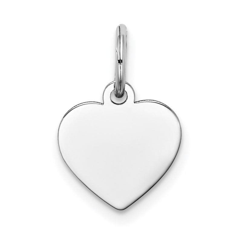 14K white gold heart charm