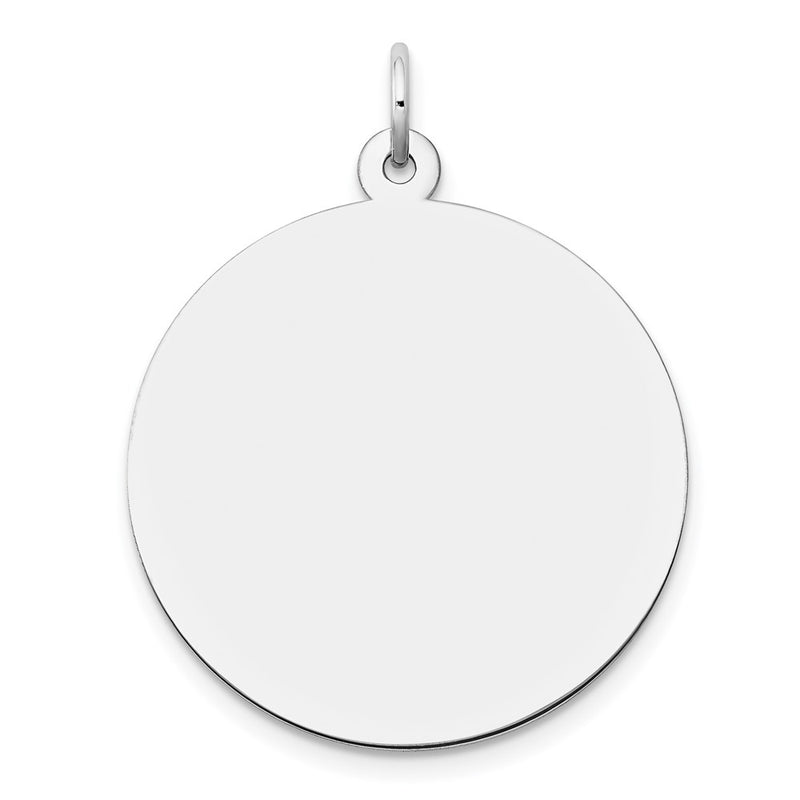14K white gold disc charm