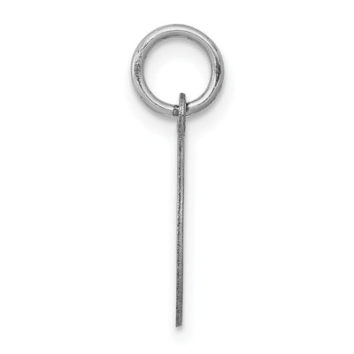 14K White Gold Round Disc Charm, 19 x 12mm (11)