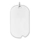 14K White Gold Plain .013 Gauge Engravable Dog Tag w/Notch Disc, 40.8 x 20.8mm