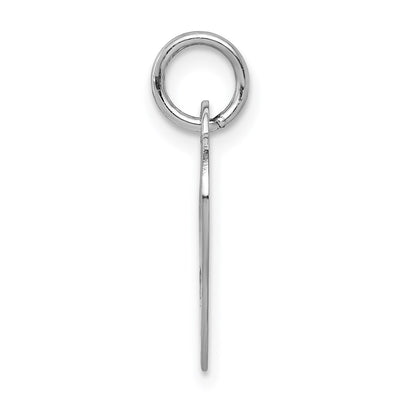 14K White Gold Plain .018 Gauge Engraveable Heart Disc Charm, 21 x 19mm