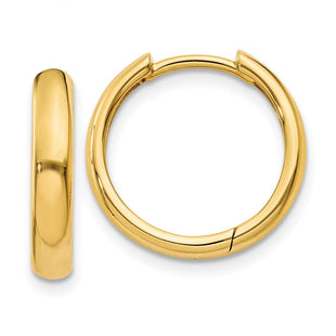 14k Round Hinged Hoop Earrings (Style XY1121)