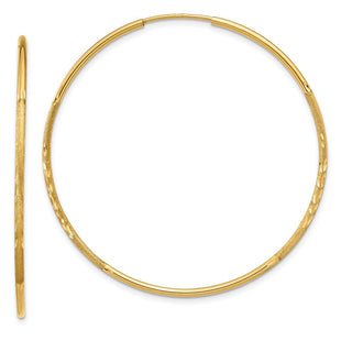 14k Diamond-cut Endless Hoop Earring (Style XY1221)