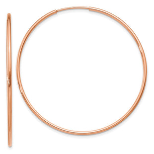 14k Rose Gold Polished Endless Hoop Earrings (Style XY1240)