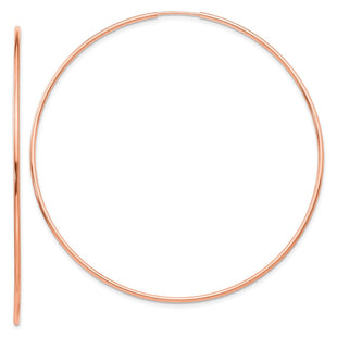 14k Rose Gold Polished Endless Hoop Earrings (Style XY1244)