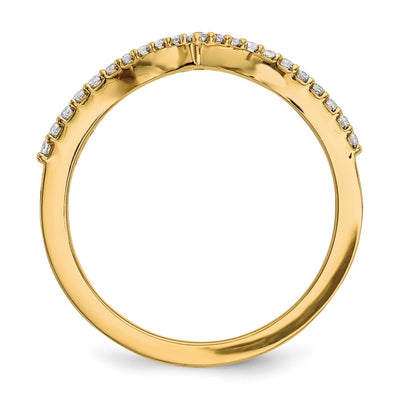 14K Diamond V Ring