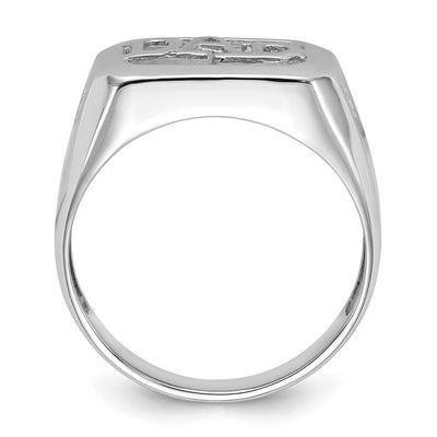 14K White Gold Men's ring mounting