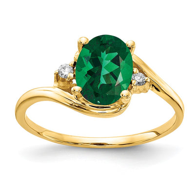 14K Oval Mount St. Helens Diamond ring