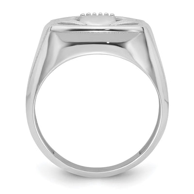 14K White Gold .. Diamond/Onyx Men's Claddagh Ring Mounting