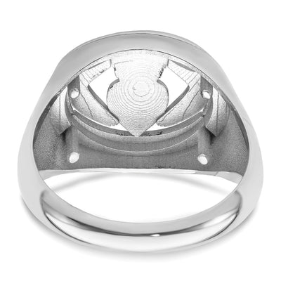 14K White Gold .. Diamond/Onyx Men's Claddagh Ring Mounting