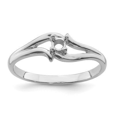 14K White Gold Ring Mounting