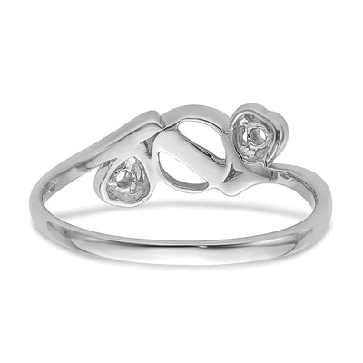 14K White Gold Pearl & Diamond Ring Mounting