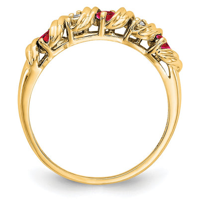 14K Ruby Diamond ring
