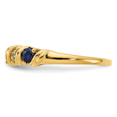 14K Sapphire Diamond ring
