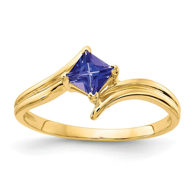 14K Princess Cut Tanzanite ring