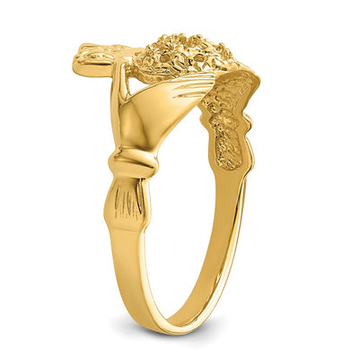 14K Yellow Gold Claddagh Ring Mounting