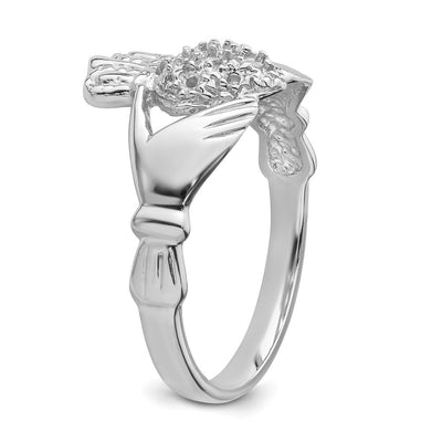 14K White Gold Claddagh Ring Mounting
