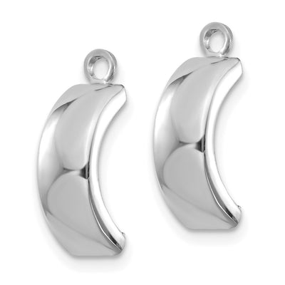14K White Gold Polished Earring Jackets