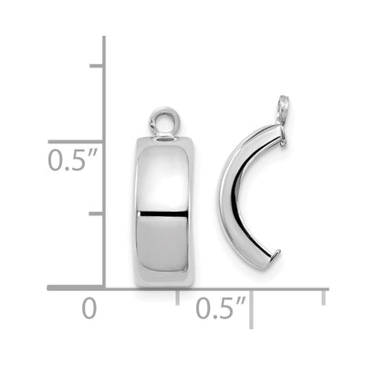 14K White Gold Polished Earring Jackets