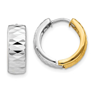14k Two-tone Earrings Style Y7918 - Classique Jewelry Inc.