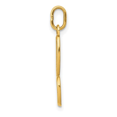 14K Yellow Gold Initial Letter Charm for Personalized Jewelry Accessories