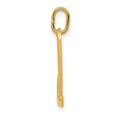 14K Yellow Gold Initial Letter Charm for Personalized Jewelry Accessories