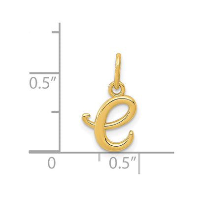 14K Yellow Gold Initial Letter Charm for Personalized Jewelry Accessories