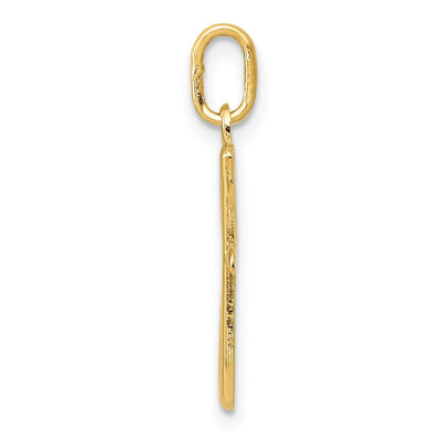 14K Yellow Gold Initial Letter Charm for Personalized Jewelry Accessories