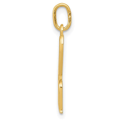 14K Yellow Gold Initial Letter Charm for Personalized Jewelry Accessories
