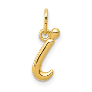 14k Yellow Gold Initial Letter Charm for Personalized Jewelry Accessories (Style YC1060I)