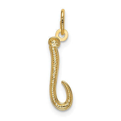14K Yellow Gold Initial Letter Charm for Personalized Jewelry Accessories