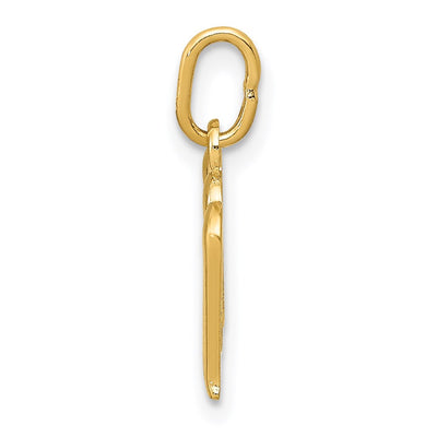 14K Yellow Gold Initial Letter Charm for Personalized Jewelry Accessories