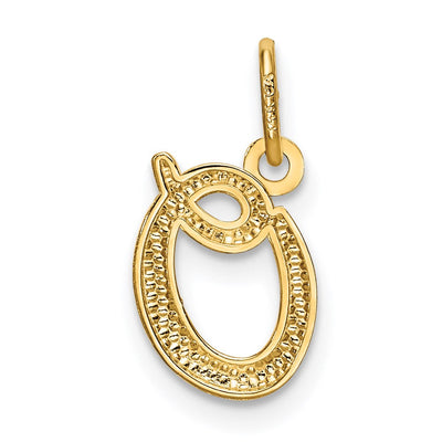 14K Yellow Gold Initial Letter Charm for Personalized Jewelry Accessories
