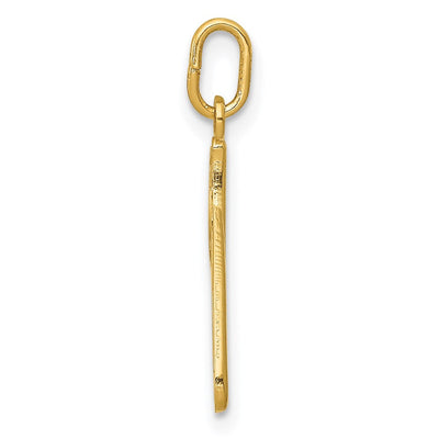 14K Yellow Gold Initial Letter Charm for Personalized Jewelry Accessories