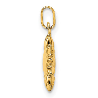 14K Polished Puffed Sun Pendant